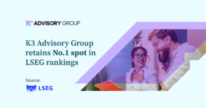 K3 on course for tenth consecutive year at top of UK M&A rankings